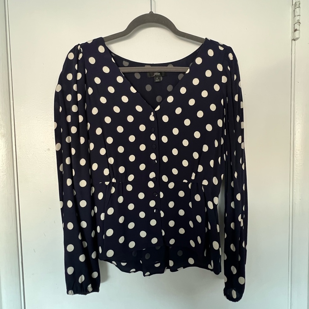 J. Crew Cinch-Waisted Cap-Sleeved Top